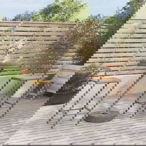  3-dijelni vrtni barski set sivi od poliratana i drva bagrema Cijene