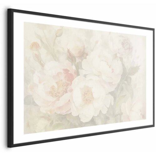  Plakat Peonies in the Mist 60x40 Crni okvir s margom Cene