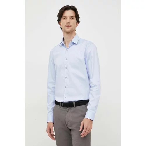 Calvin Klein Pamučna košulja za muškarce, slim, s klasičnim ovratnikom