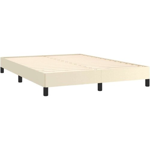 VidaXL okvir za krevet krem 140x190 cm od umjetne kože Slike