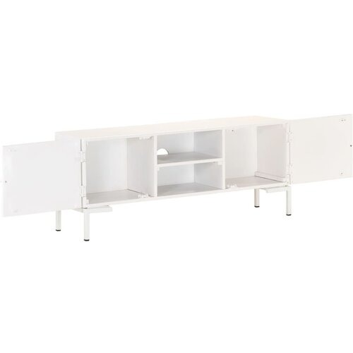 Maison Chic TV omarica - TV stojalo - Televizijska omarica bela 115x30x46 cm trden mangov les, (21701270) Cene