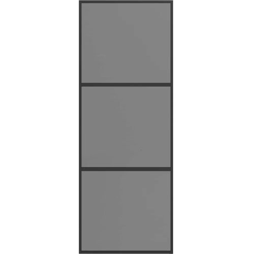  Klizna vrata 76 x 205 cm Kaljeno Staklo i Aluminij - 76 x 205 cm 2 horizontalne &amp;scaron;ipke (tamno prozirno staklo) Slike