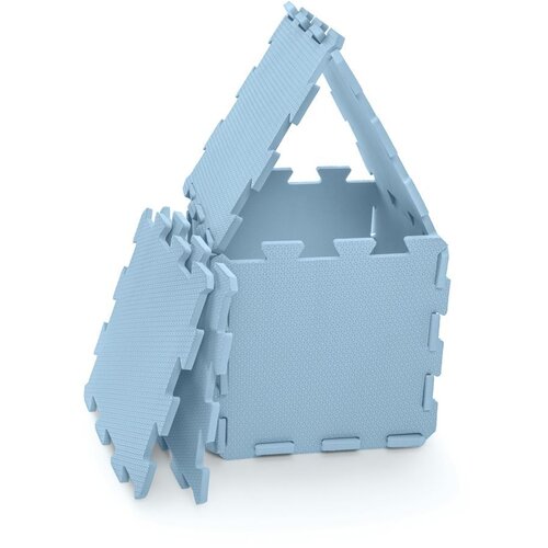 Zopa puzzle podloga od pjene 30 &amp;times; 30 cm (9 kom) Floral Blue Slike