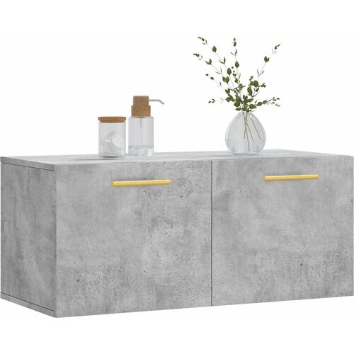  Zidni ormarić boja betona 80x36,5x35 cm od konstruiranog drva Siva 80 x 36.5 x 35 cm Slike