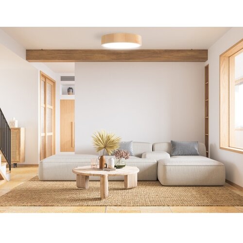  stropno svetlo cleo 5xE27/24W/230V prečnik 57,5 cm borovina Slike