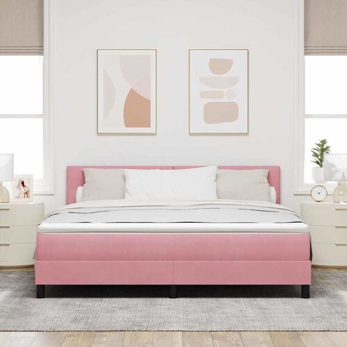  LED Box Spring Krevet Ružičasta 180 x 200 cm Bar&amp;scaron;un Slike