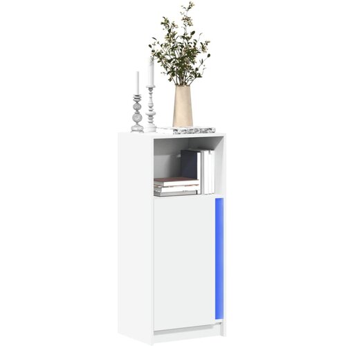VidaXL Komoda s LED svjetlima bijela 42,5x34x100 cm konstruirano drvo Slike