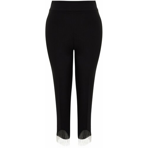 Trendyol Curve Plus Size Pants - Black - Straight Cene