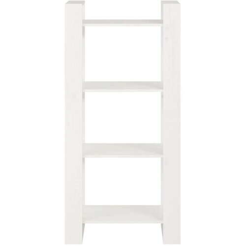 VidaXL knjižna omara/pregrada bela 60x35x125 cm trden les Slike