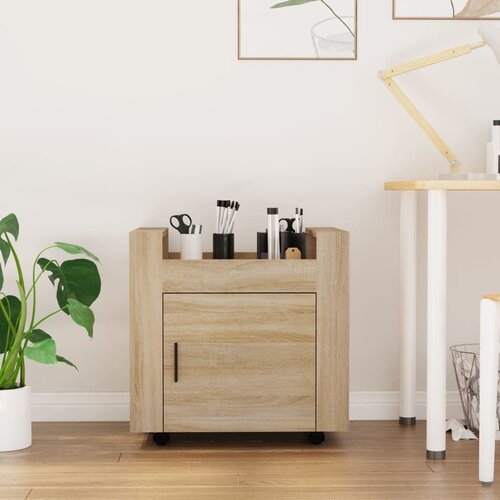 vidaXL Kolica za radni stol boja hrasta 60x45x60 cm konstruirano drvo Cijene