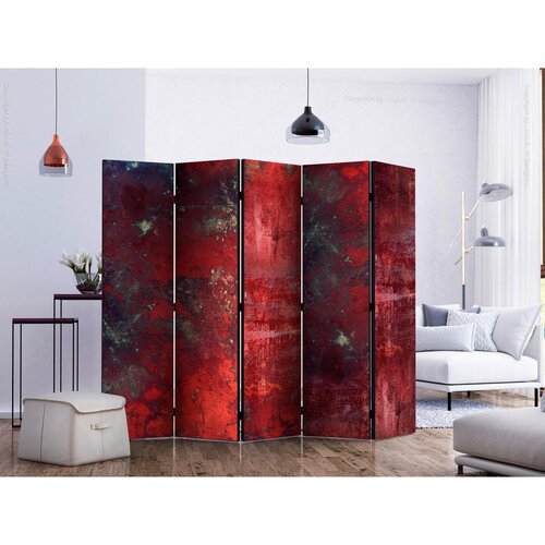 Artgeist Paravan Red Concrete I, 5-Delni, Dvostranski Slike