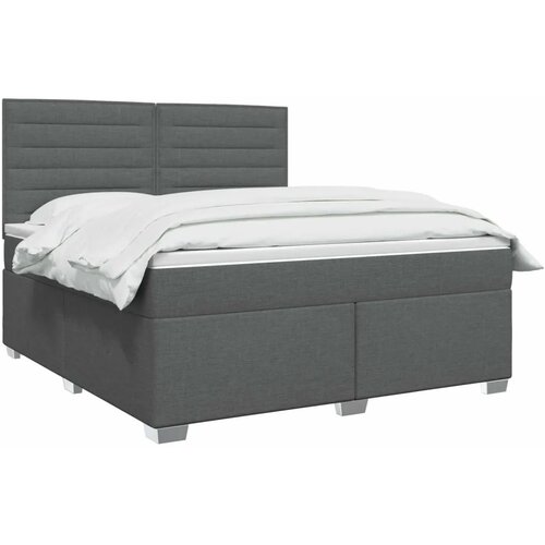  Boxspring krevet s madracem Tamnosiva 180 x 200 cm Tkanina - Tamnosiva 180 x 200 cm Dizajn linija Slike