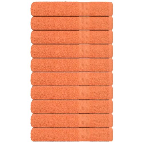 VidaXL Brisače 10 kos oranžna 100x200 cm 360 g/m&amp;sup2; 100% bombaž Slike