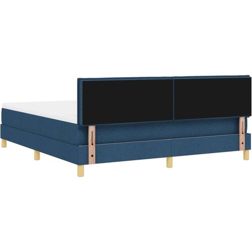 VidaXL Box Spring krevet s madracem plav i 180x200 cm tkanine Slike