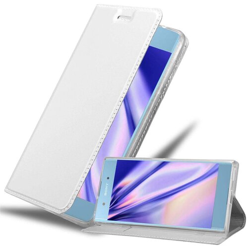 Cadorabo Ohi&scaron;je, združljivo z Sony Xperia XA1 PLUS v klasično srebrno - Za&scaron;čitni ovitek z magnetnim zapiranjem, stoječo funkcijo in režo za kartice, (20552535) Cene