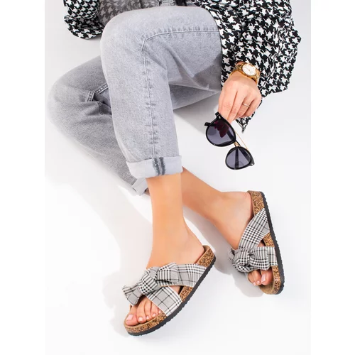 VINCEZA Women's checkered slippers