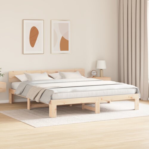 vidaXL krevetna konstrukcija s naslonom 200x200 cm čvrsta borovina Cijene