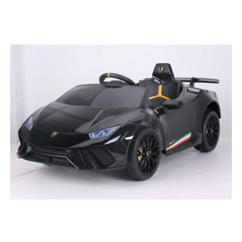 Premium Stil Lamborghini Huracan sa jednim sedištem crni – Dečiji licencirani automobil na akumulator Cene