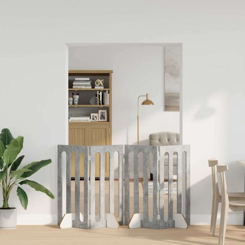  Preklopna ogradica za kućne ljubimce 4 pcs Betonsko Siva Cene