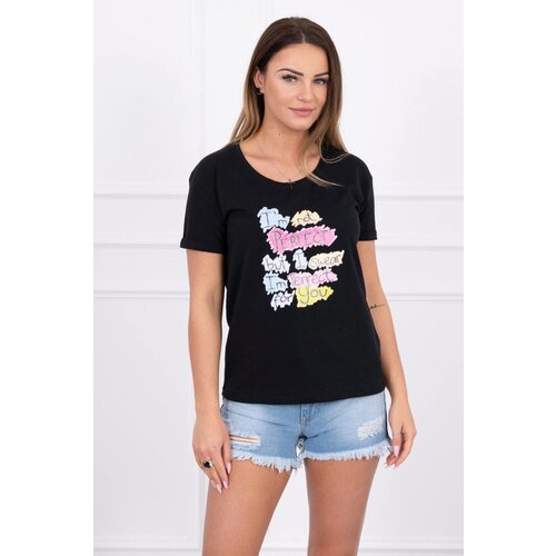 Kesi Blouse with Perfect Black print Slike