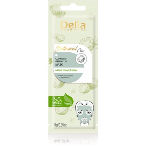 Delia BOTANICAL FLOW - Maska od zelene gline - prirodna kokosova voda 10ml Cijene