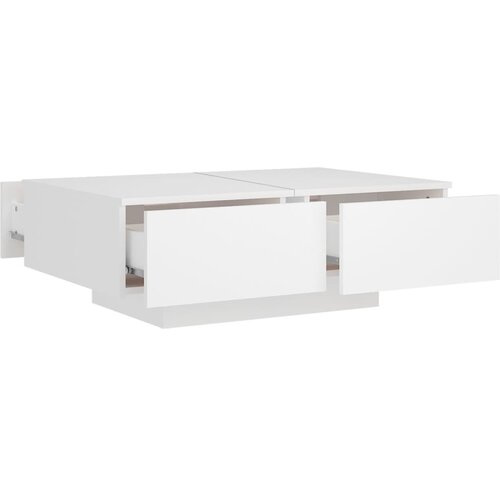  Stolić za kavu bijeli 90 x 60 x 31 cm od konstruiranog drva Slike