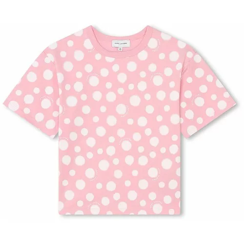 Marc Jacobs Dječja pamučna majica kratkih rukava boja: ružičasta