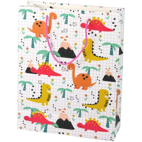 Colorful Checkered Gift Bag Dinosaurs 32 cm x 26 cm x 10 cm Cijene