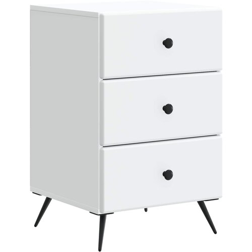 vidaXL Nočna omarica s predalom Bela 43 x 41 x 66,5 cm Inženirski les, (5000298649) Cene