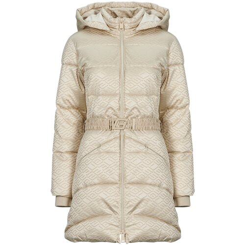 Guess SELINE LOGO MIDI PUFFER Bež Slike