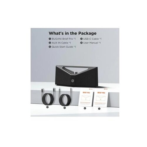  bluetooth zvučnik bugani brief pro BS12303 crno-zlatni Slike