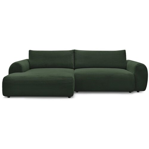 Bobochic Paris Tamno zelena sklopiva kutna garnitura od samta (s lijevim kutom) Lucien &amp;ndash; Slike