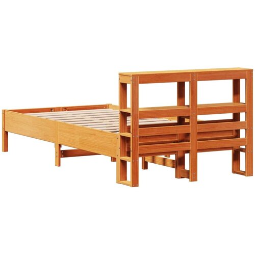 VidaXL Okvir kreveta bez madraca vo&amp;scaron;tano smeđi 100x200 cm od borovine Slike