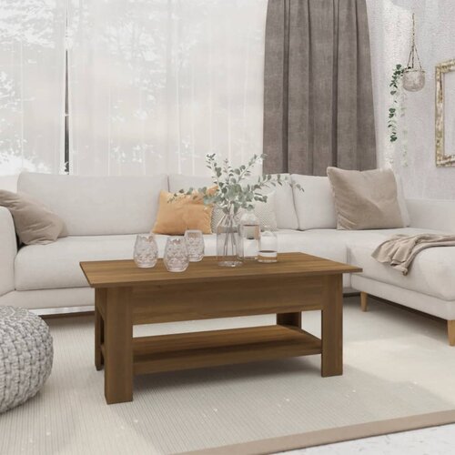  Stolić za kavu Smeđa hrasta 102x55x42 cm konstruirano drvo Slike