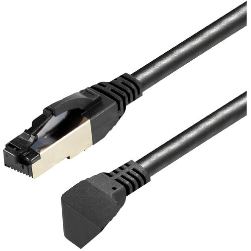 MaxTrack TI 48-3 L RJ45 omrežni kabel\, Patch kabel S/FTP 3.00 m črna 1 kos, (20419373) Cene