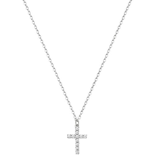 IZMAEL Ogrlica Small Cross - Srebrna Cene