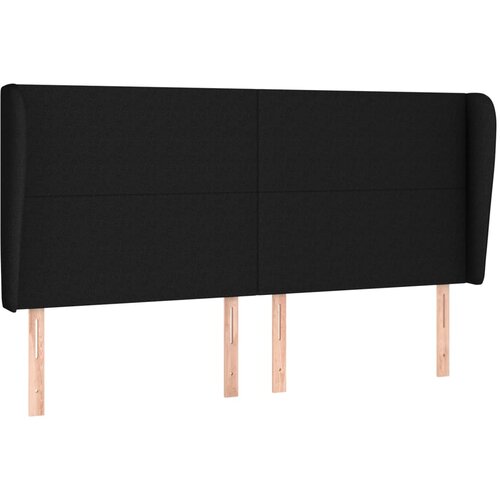 Maison Chic posteljno vzglavje - vzglavna omarica - nočna omarica z u&amp;scaron;esi črno 163x23x118/128 cm blago, (21709096) Slike