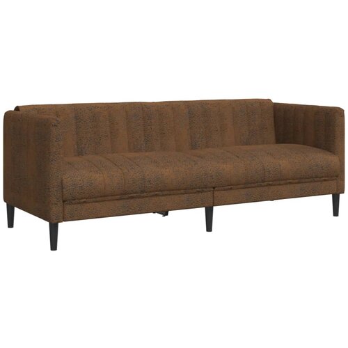 Maison Chic kavč - Sofa - Kanape trosed rjava umetno semiš usnje, (21726626) Cene