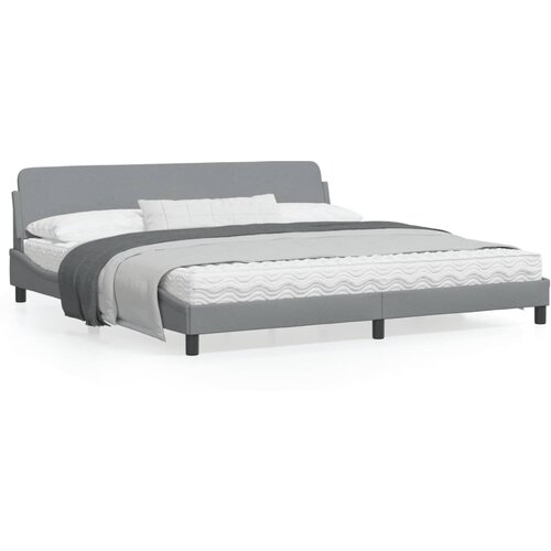 vidaXL Okvir za krevet s uzglavljem svjetlosivi 200x200 cm od tkanine Cene