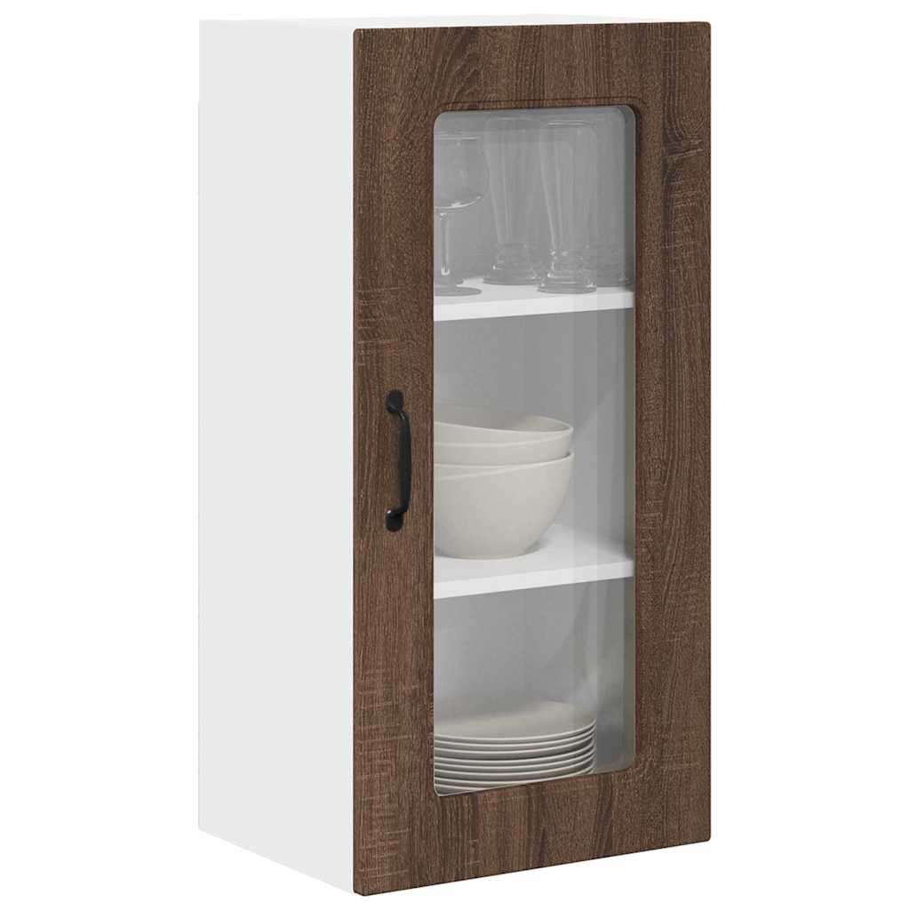  Zidni kuhinjski ormarić Zidne 2 pcs Smeđi hrast 40 x 31 x 80 cm Slike