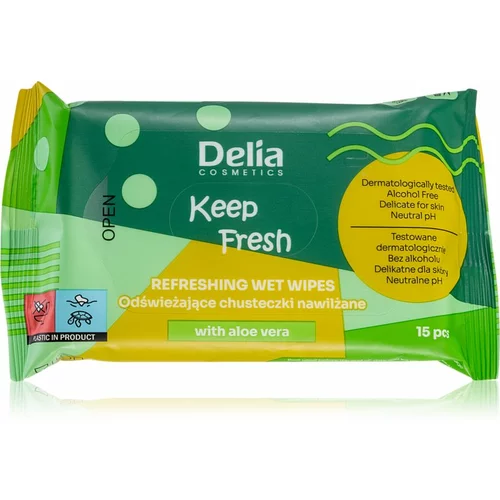 Delia Cosmetics Keep Fresh Aloes osvežilni vlažilni robčki