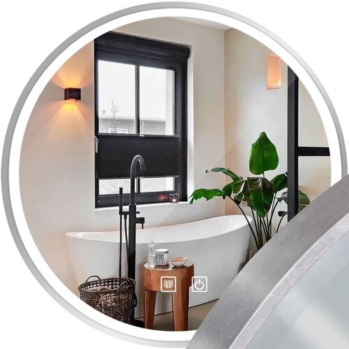 REA Bath Stensko ogledalo LED 90cm MMJ BRUSH SILVER Cene