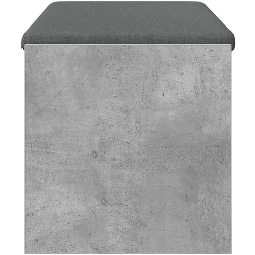  Klupa za hodnik s jastukom Betonski sivi 100 x 38 x 46 cm Slike