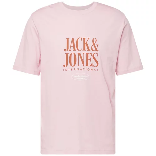 Jack & Jones Majica 'LUCCA' temno oranžna / roza / bela
