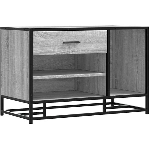 Maison Chic Klop za čevlje - Sedež za čevlje siva sonoma 80x40x53,5 cm inž. les in kovina, (21776188) Slike