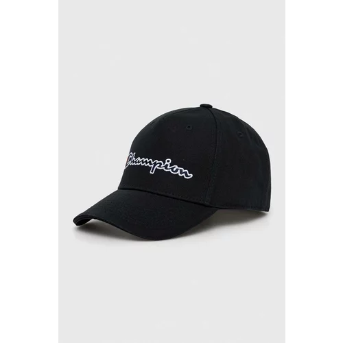 Champion Pamučna kapa sa šiltom boja: crna, s aplikacijom