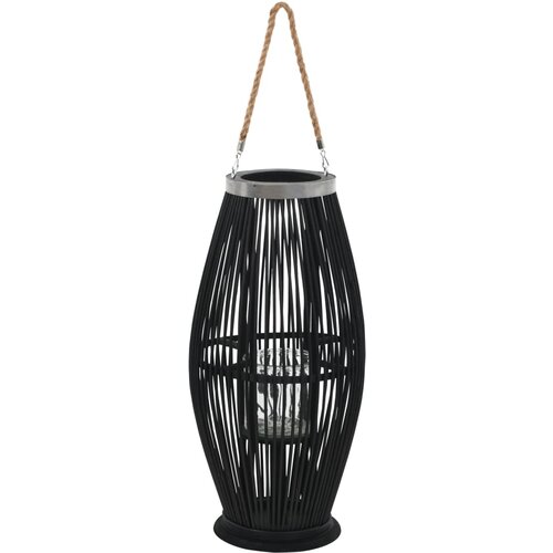 vidaXL Viseći svijećnjak od bambusa crni 60 cm Cijene