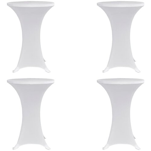 vidaXL Navlaka za stol za stajanje Ø 80 cm bijela rastezljiva 4 kom Cijene