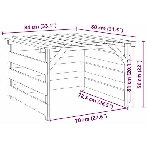  za kosilicu Smeđa 84 x 80 x 56 cm Slike