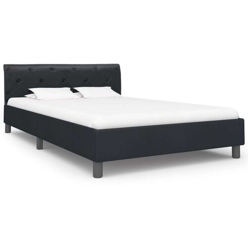  Okvir za krevet od umjetne kože crni 120 x 200 cm - Crna 120 x 200 cm Cene